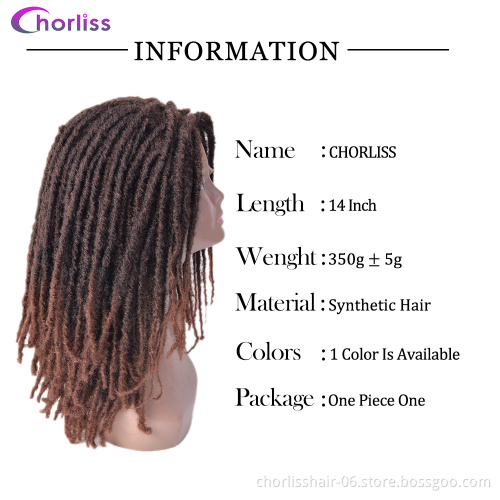 Private Label Cheap Ombre Afro Dreadlocks Wigs For Black Women Curly Braids Heat Resistance Faux Locs Synthetic Hair Wigs